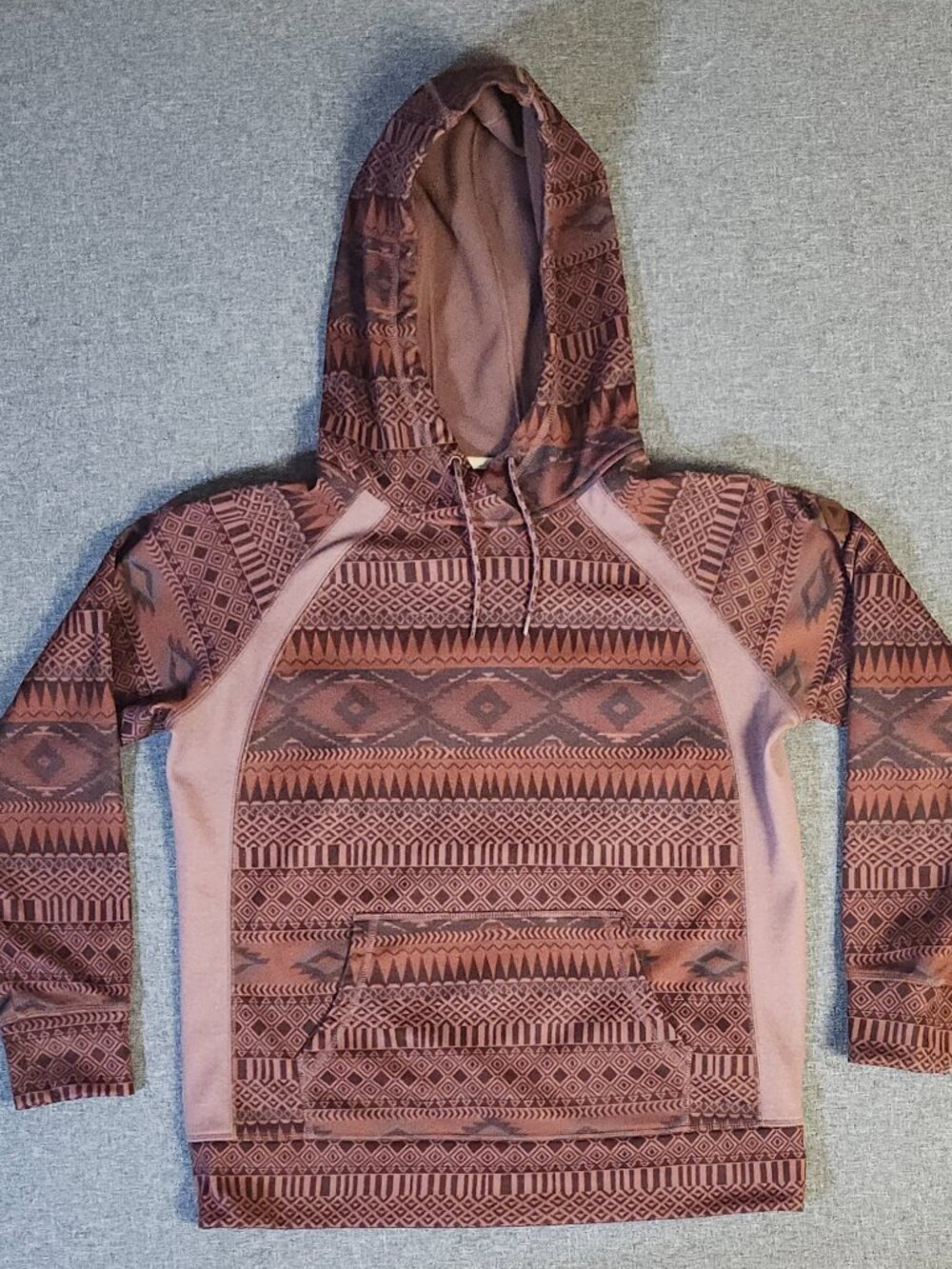 Burton Womens Medium Hooded Pullover Hoodie Aztec Tribal Snowboard Fleece